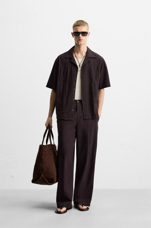 COTTON-LINEN SUIT ZARA