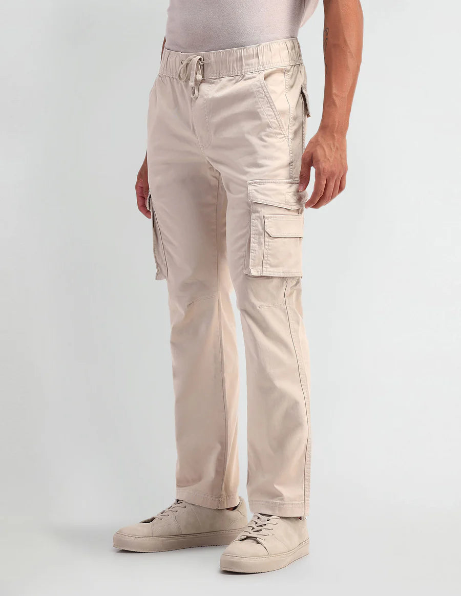 Solid Straight Fit Trousers