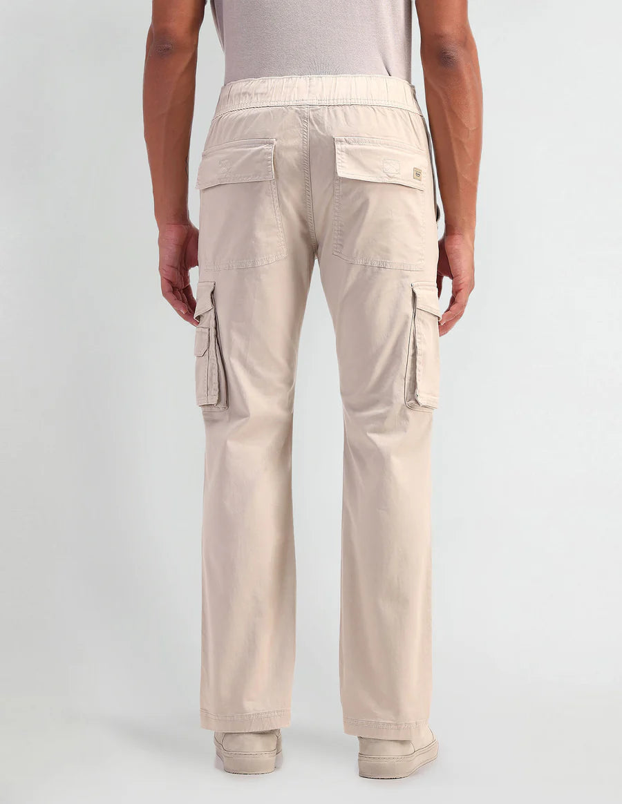 Solid Straight Fit Trousers