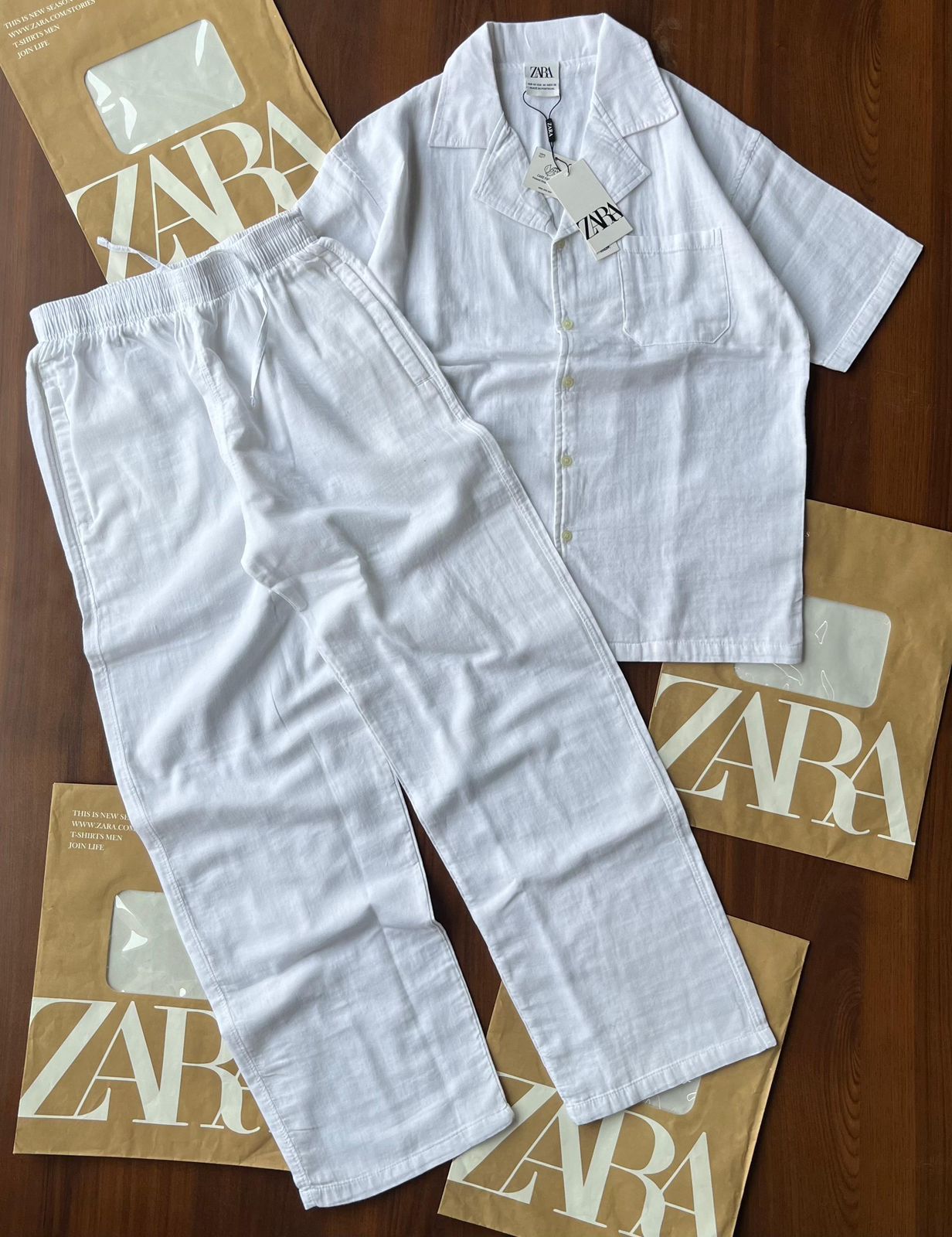 COTTON-LINEN SUIT ZARA